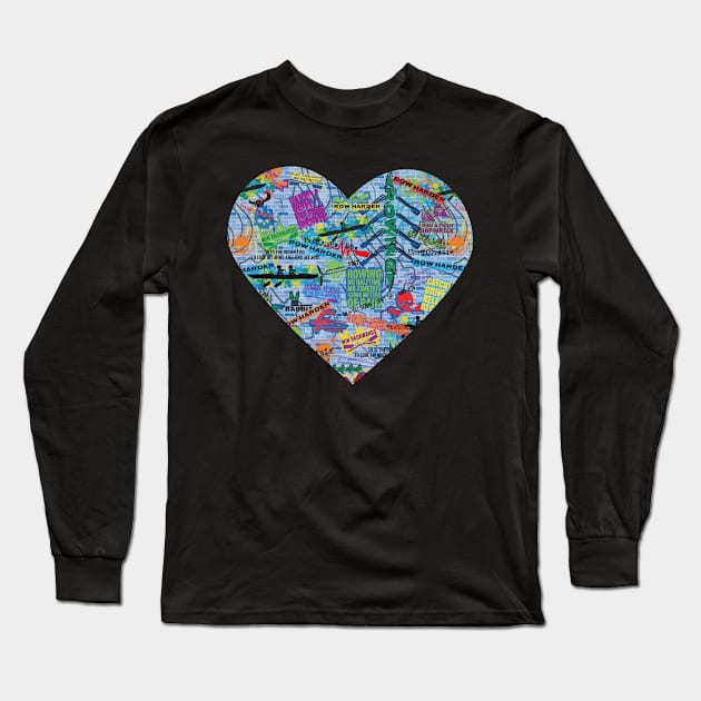 Rowing Graffiti Long Sleeve T-Shirt by Teamtsunami6